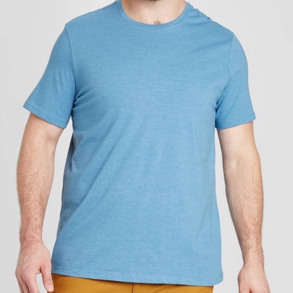 Goodfellow & Co Men's Short Sleeve Perfect Tee T-Shirt Blue 2X XXL